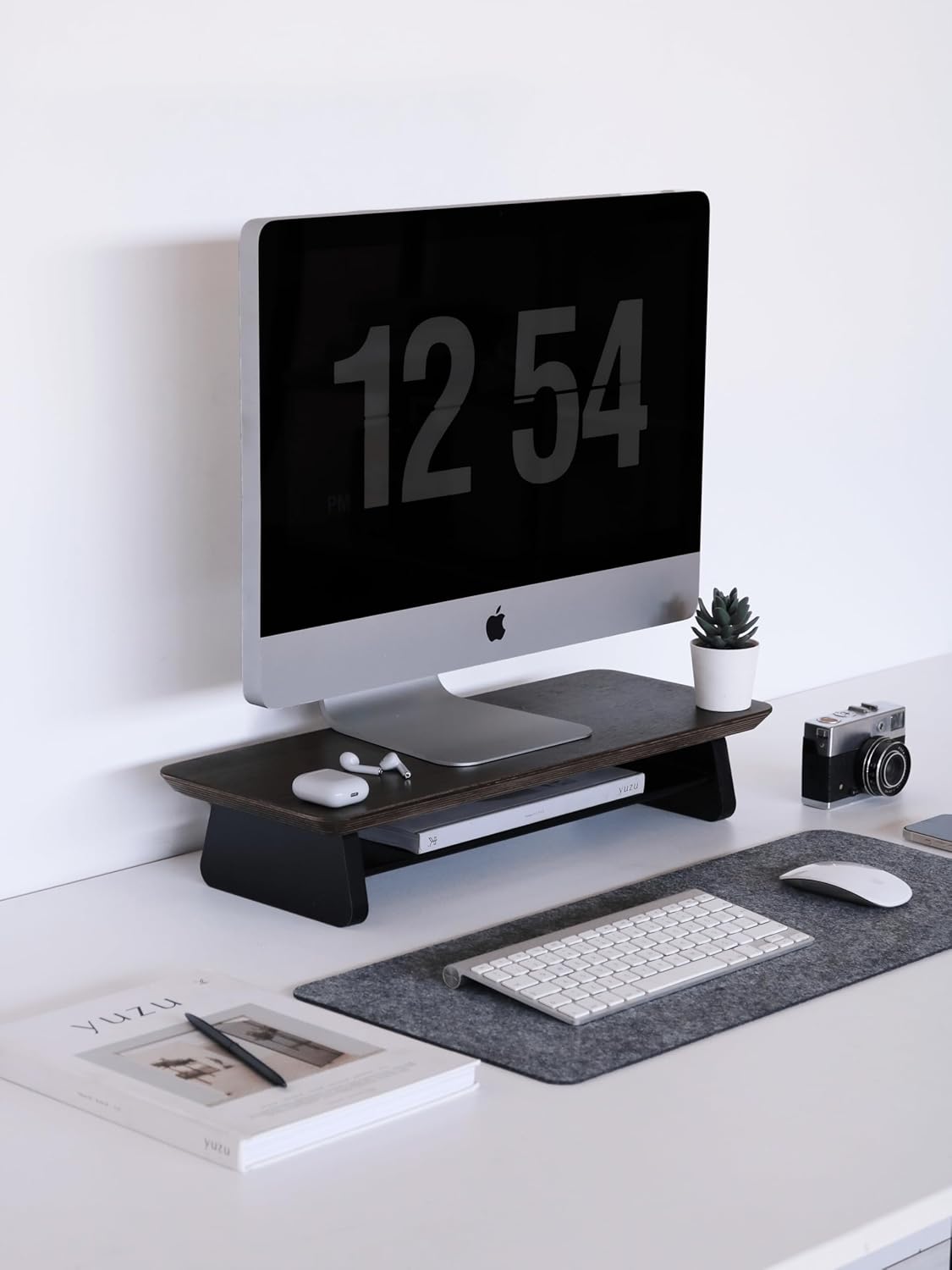 Fagus Wood Küçük Monitör Standı (Ceviz)