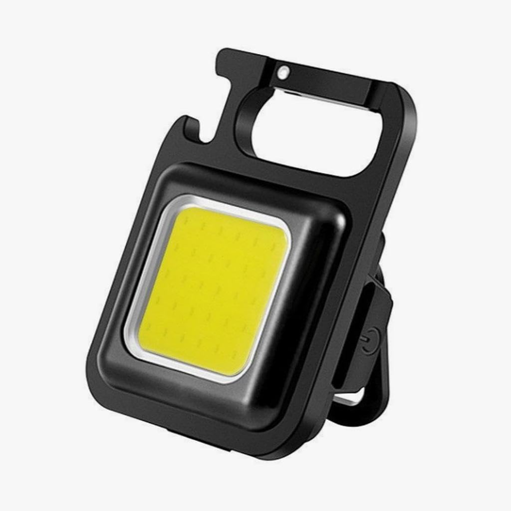 BUFFER® Anahtarlıklı, Açacaklı,Güçlü Mıknatıslı 3 Farklı Led Modlu Mini Boy Asılabilen Led Kamp Aydınlatması Fener