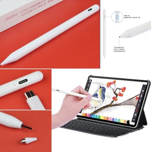 BUFFER® Evrensel Tablet ve Dokunmatik Telefonlarla Uyumlu Hassas Çizim ve Tasarım Kalemi