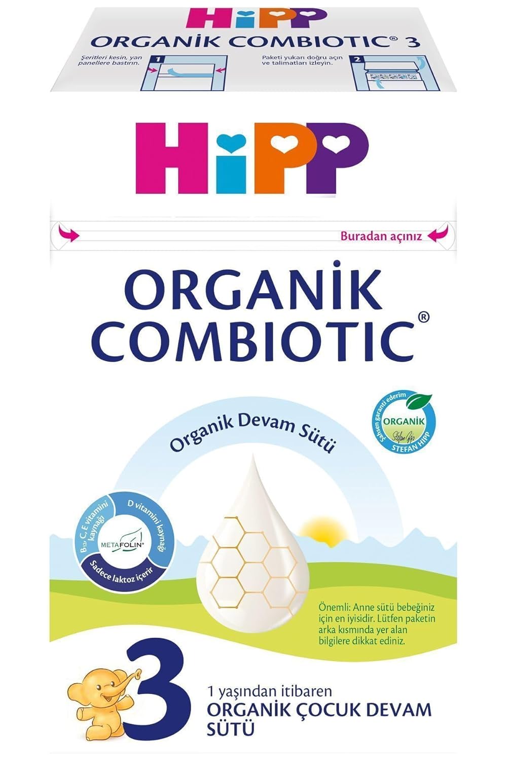 HiPP 3 Organik Combiotic Devam Sütü 600 gr