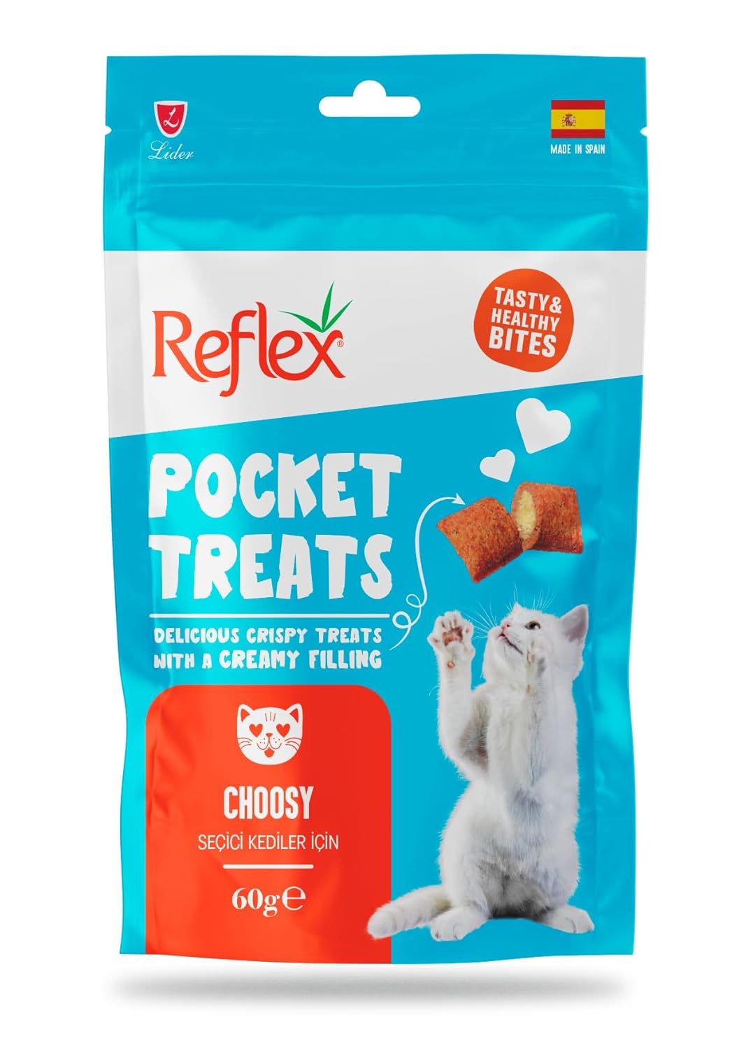 Reflex Pocket Treats Tavuklu Seçici Kediler için Kedi Ödül Maması 60 Gr