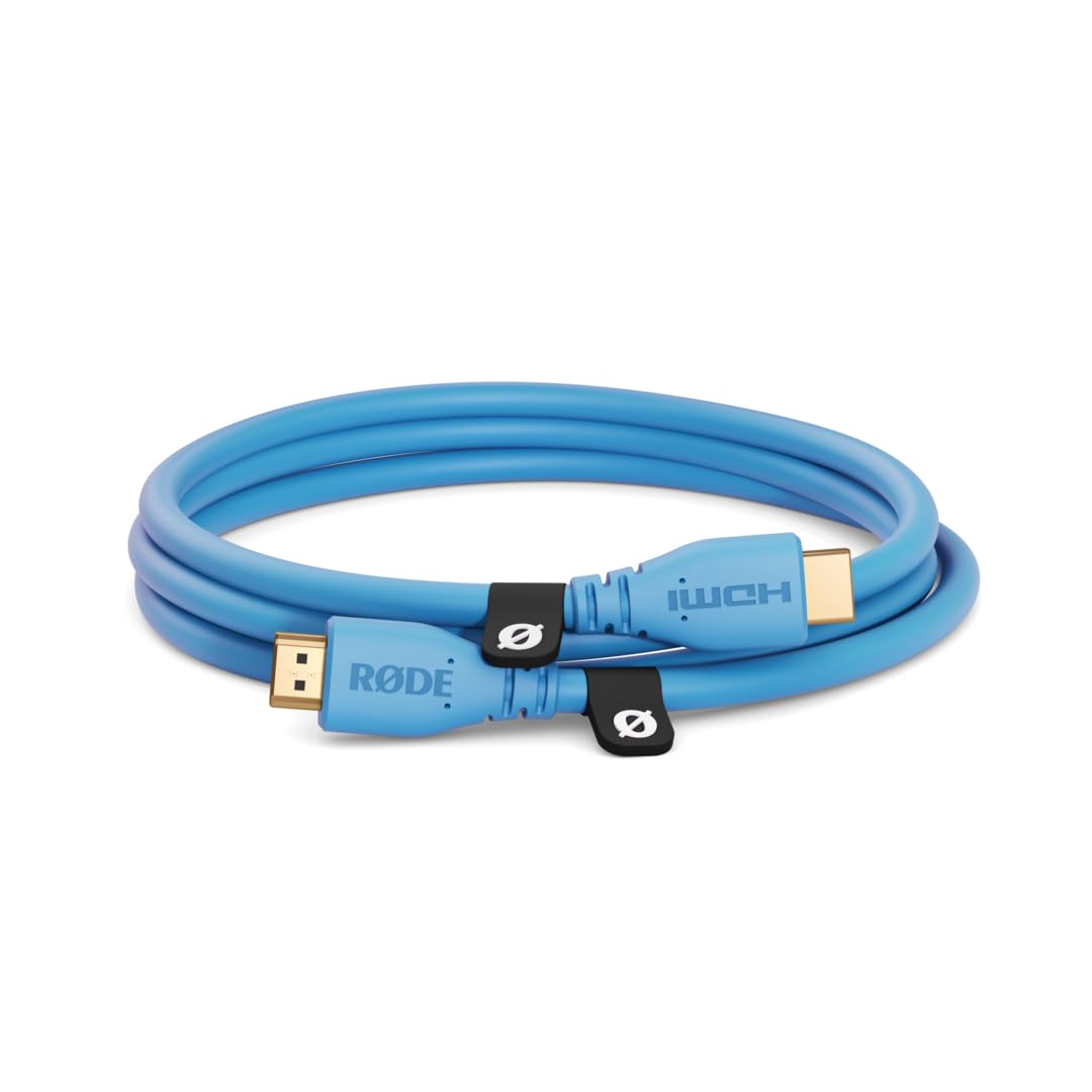 RØDE HDMI-1.5 Premium Yüksek Hızlı HDMI Kablosu Ethernetli (1.5m/5ft, Mavi)