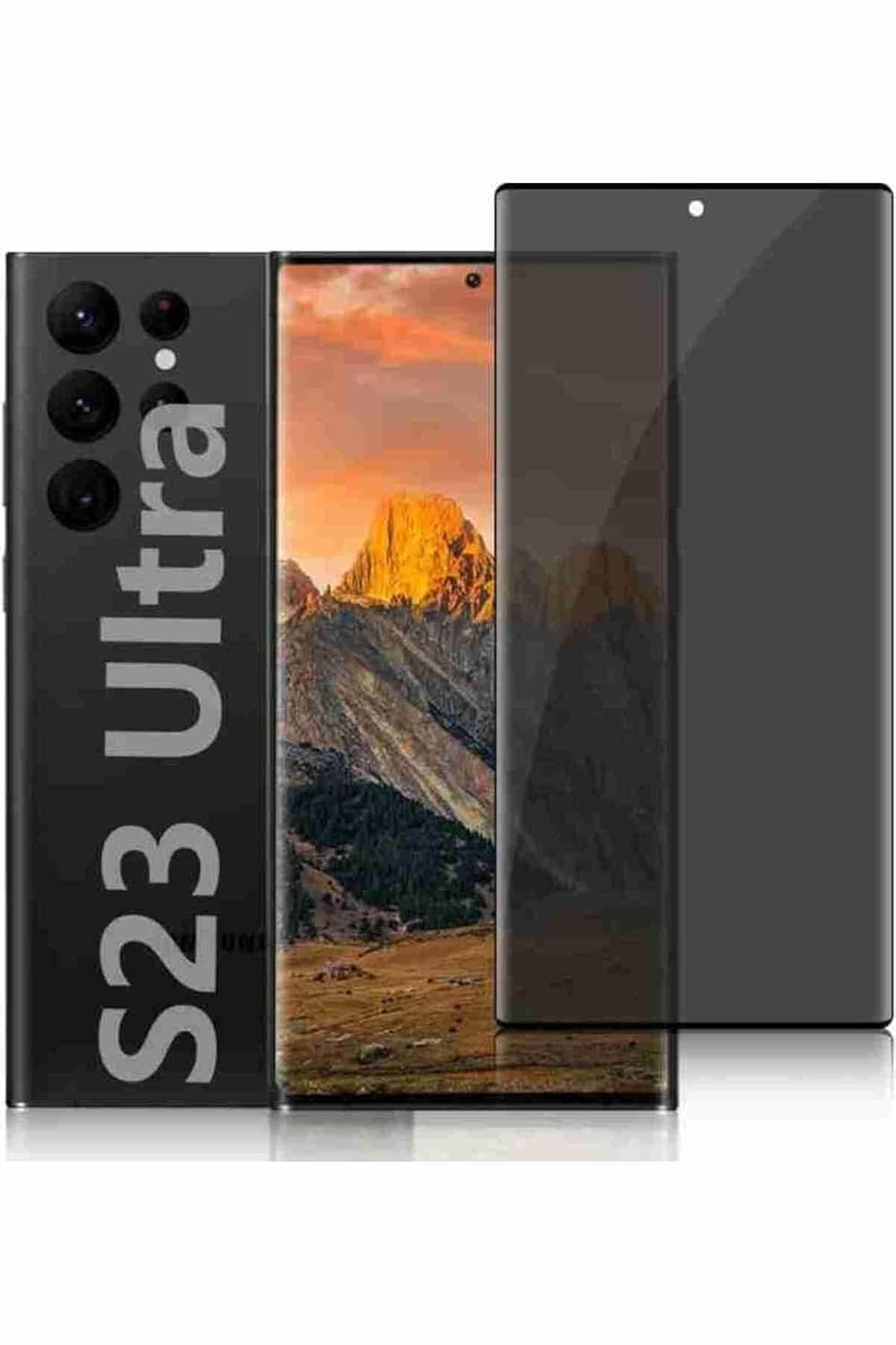 PSR Aksesuar Samsung Galaxy S23 Ultra Uyumlu Hayalet Mat Seramik Ekran Koruyucu – Tam Kaplayan, Parmak İzi Yapmaz, Darbe Emici, Yüksek Kalite