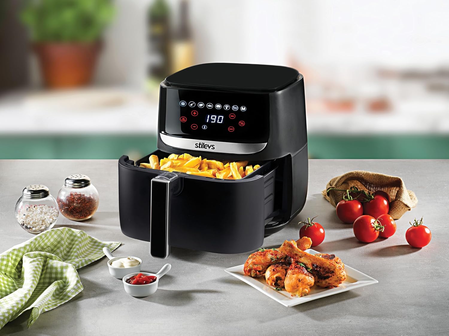 Stilevs Aırtron Af-700 Sıcak Hava Fritözü - Siyah&Gümüş