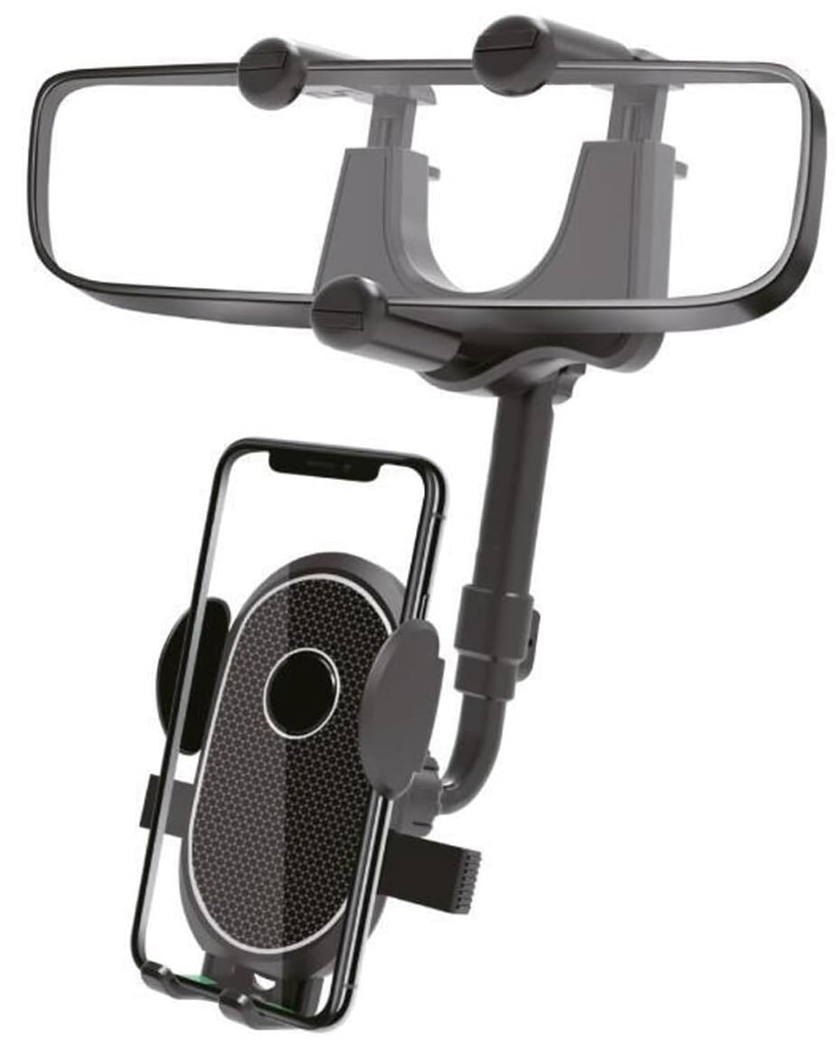 Coverzone Profesyonel Araç İçi Telefon Tutucu Ergonomik Tasarım Rahat Kullanım Dikiz Aynasına Montaj 360 Derece Dönebilen Cep Telefonları İçin Uygundur RT-627 (RT-627)