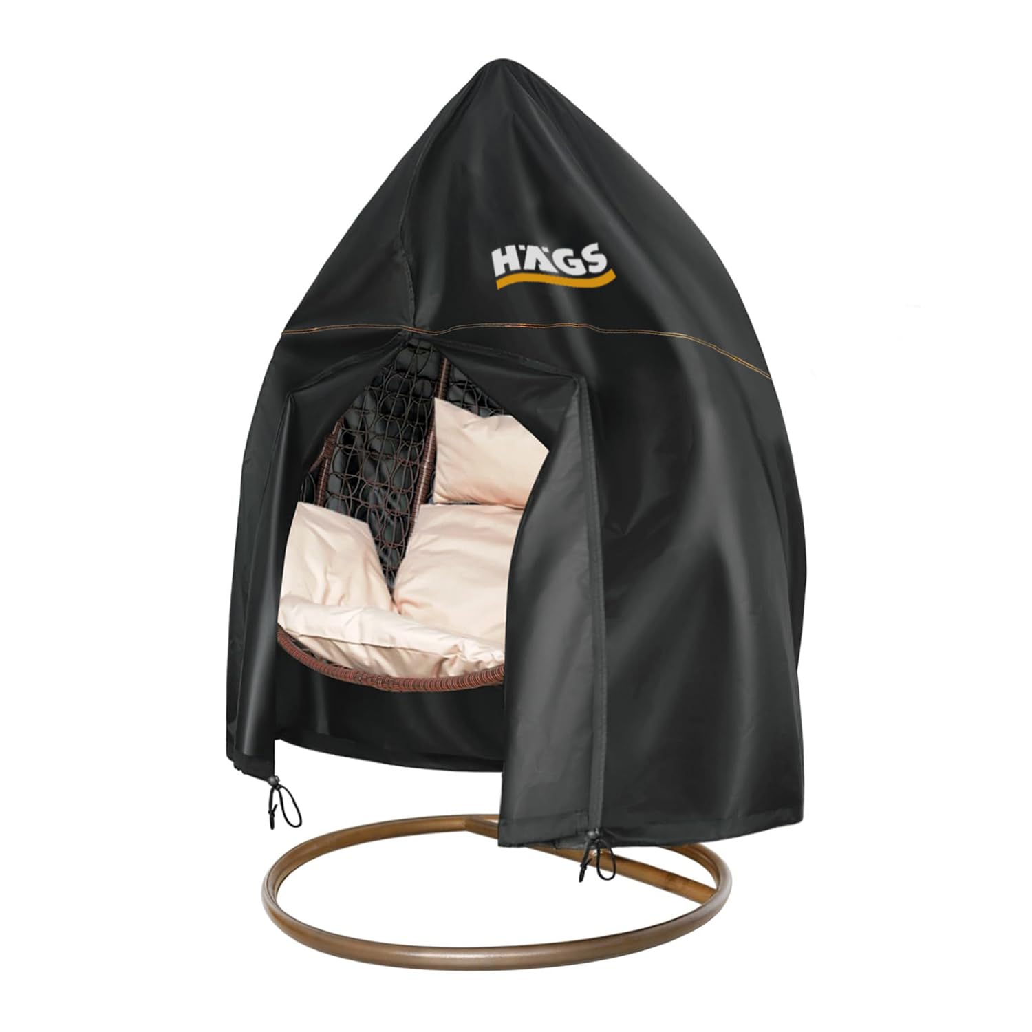 HAEGS Bahçe Salıncağı Örtüsü, Rattan Salıncak Koltuk Koruma Kılıfı Brandası, Hamak Sandalye Dış Mekan Su Geçirmez Mobilyası Koruyucu Örtü - 190 x 115cm