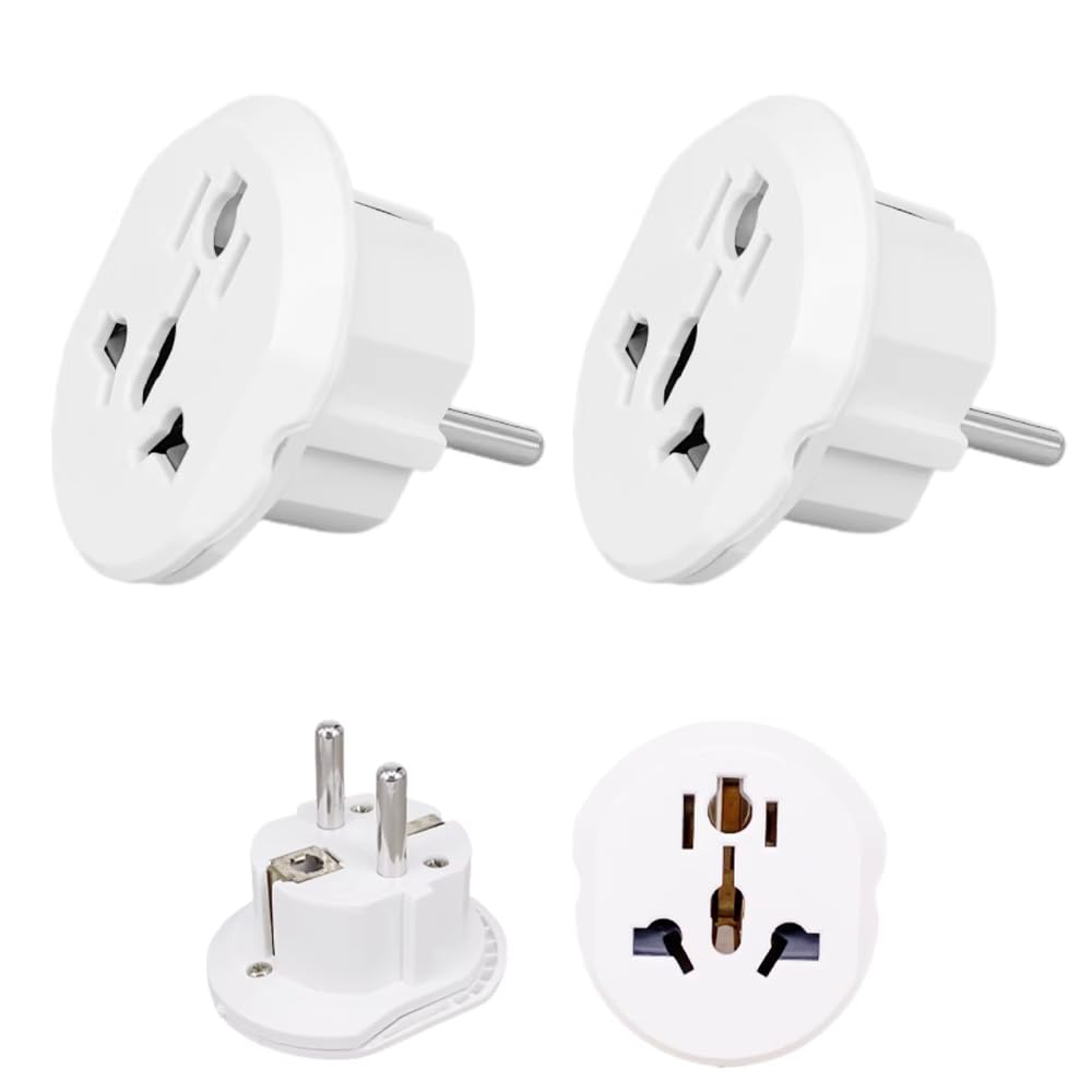 GüncelÇarşı 2 ADET Evrensel Uluslararası Priz Fiş Adaptör Çevirici 16A 250V Seyahat fişi Dönüştürücü Adaptörü, 200'den fazla ülkede ABD/Avustralya/UK, CE sertifikalı