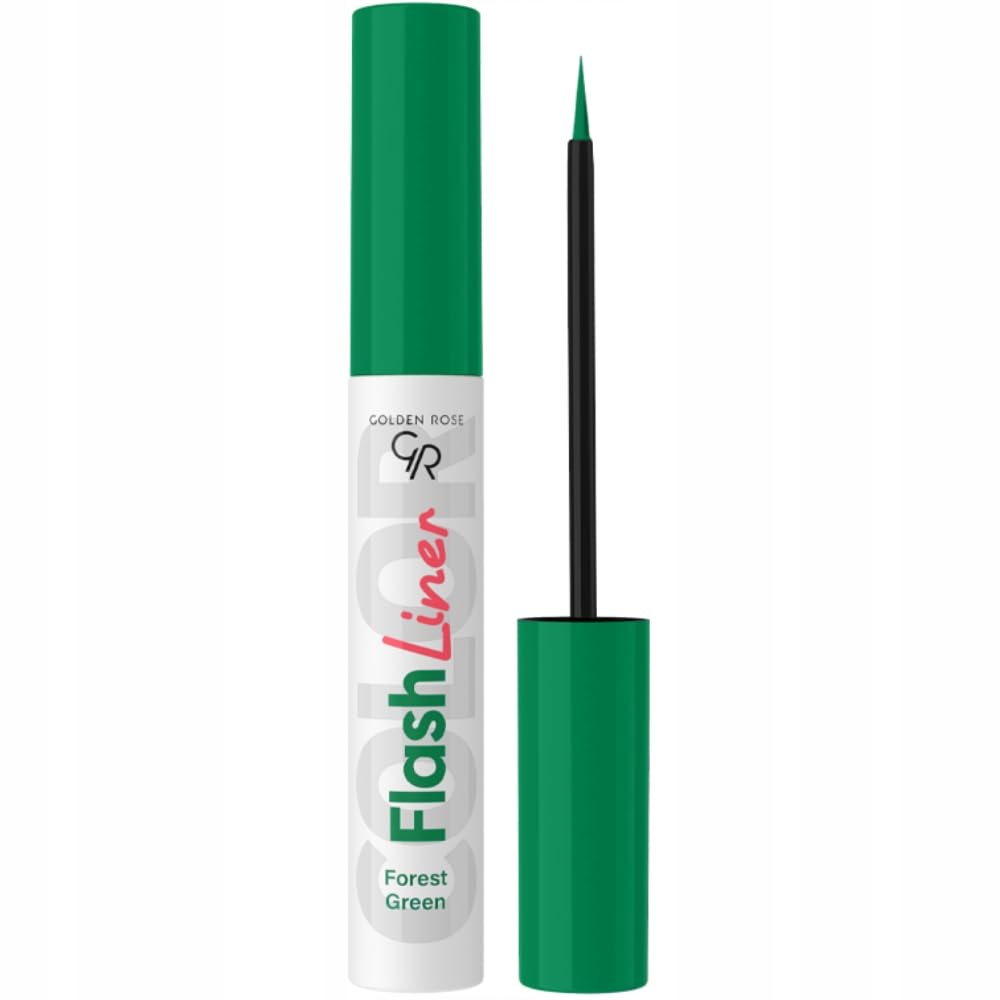 Golden Rose Flash Liner Colored Eyeliner - 102 Forest Green - Renkli Likit Eyeliner