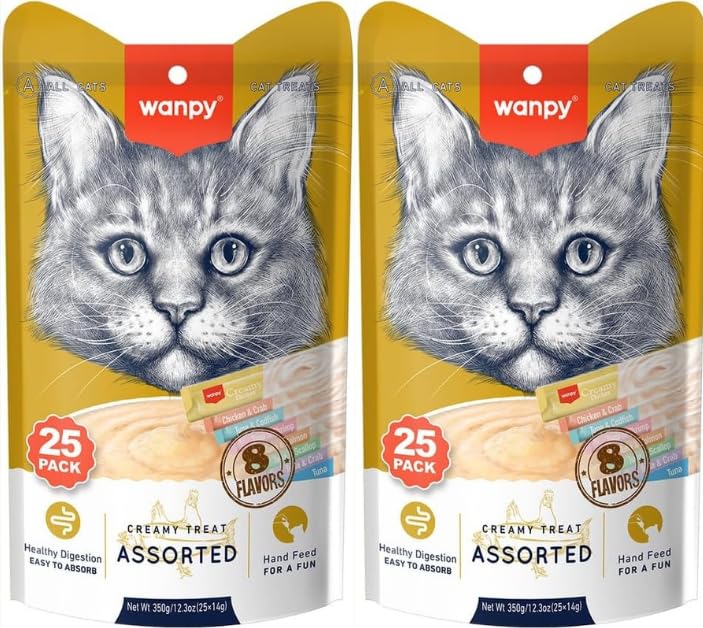 Wanpy Karışık Sıvı Kedi Ödülü RA-Mİ x (25 x 14 gr) X 2 Adet