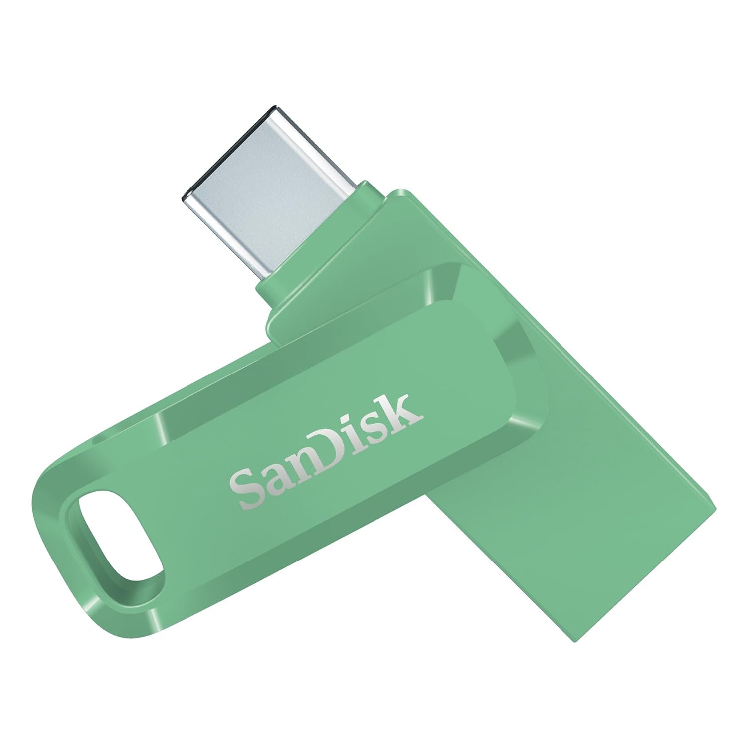 SanDisk 1 TB Ultra Dual Drive Go USB Type-C flash sürücü, çift taraflı takılabilir USB Tip C ve Tip A konnektörlü, akıllı telefonlar, tabletler, Mac'ler ve bilgisayarlar için, yeşil