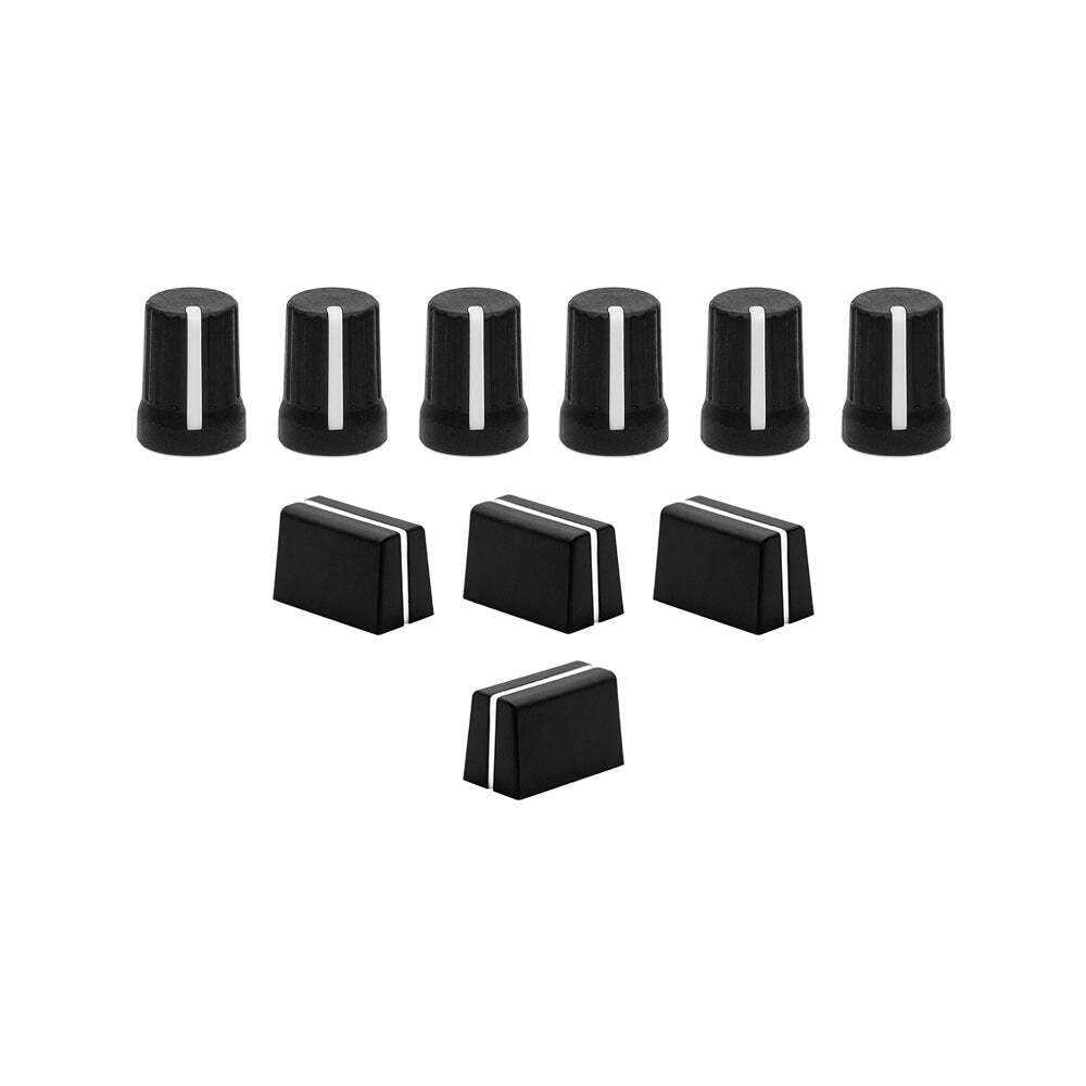 DJ TechTools Chroma Caps Lite Pack (Black) | Chroma Caps Lite Paketi: 6x Super Knobs, 3x Fader Pro, 1x Magvel Fader Pro