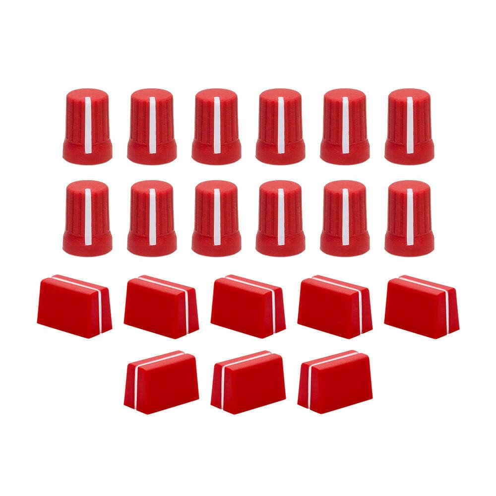 DJ TechTools Chroma Caps Pro Pack (Red) | Chroma Caps Pro Paketi: 12x 90º Super Knobs, 5x Fader Pro, 3x Magvel Fader Pro.