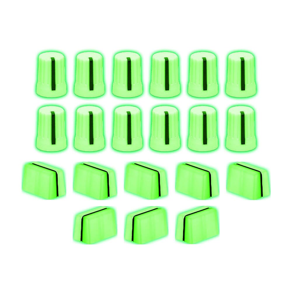 DJ TechTools Chroma Caps Pro Pack (Luna Glow) | Chroma Caps Pro Paketi: 12x 90º Super Knobs, 5x Fader Pro, 3x Magvel Fader Pro.