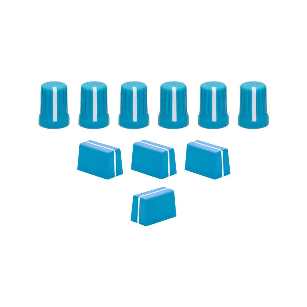DJ TechTools Chroma Caps Lite Pack (Blue) | Chroma Caps Lite Paketi: 6x Super Knobs, 3x Fader Pro, 1x Magvel Fader Pro