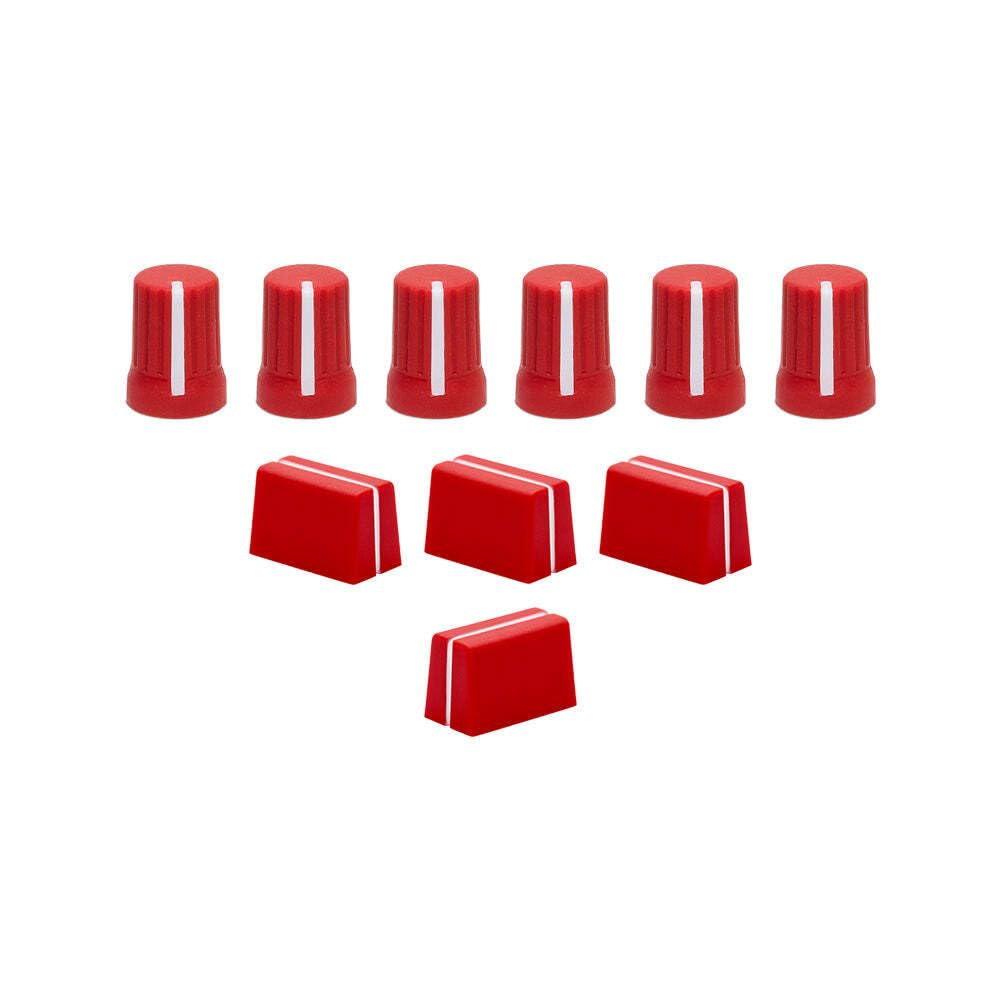 DJ TechTools Chroma Caps Lite Pack (Red) | Chroma Caps Lite Paketi: 6x Super Knobs, 3x Fader Pro, 1x Magvel Fader Pro