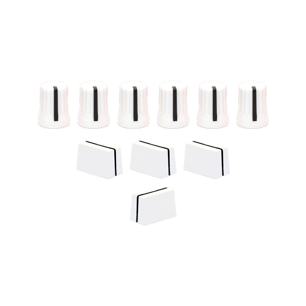 DJ TechTools Chroma Caps Lite Pack (White) | Chroma Caps Lite Paketi: 6x Super Knobs, 3x Fader Pro, 1x Magvel Fader Pro