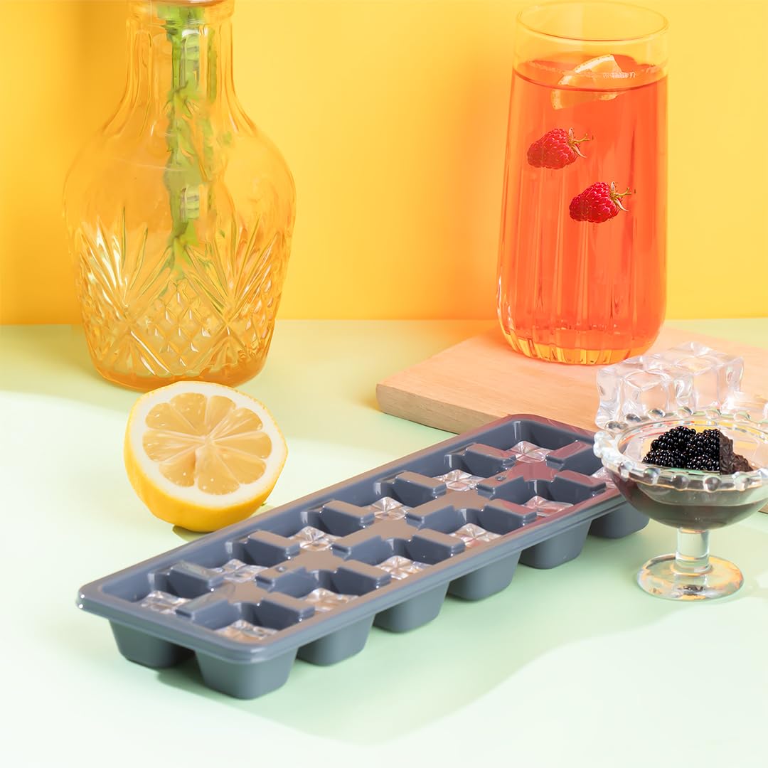 Porsima 159 Antrasit Buz Kalıbı 12 Bölmeli - Renkli Barista Kokteyl Buz Kalıbı 12'li Buzluk Kalıbı
