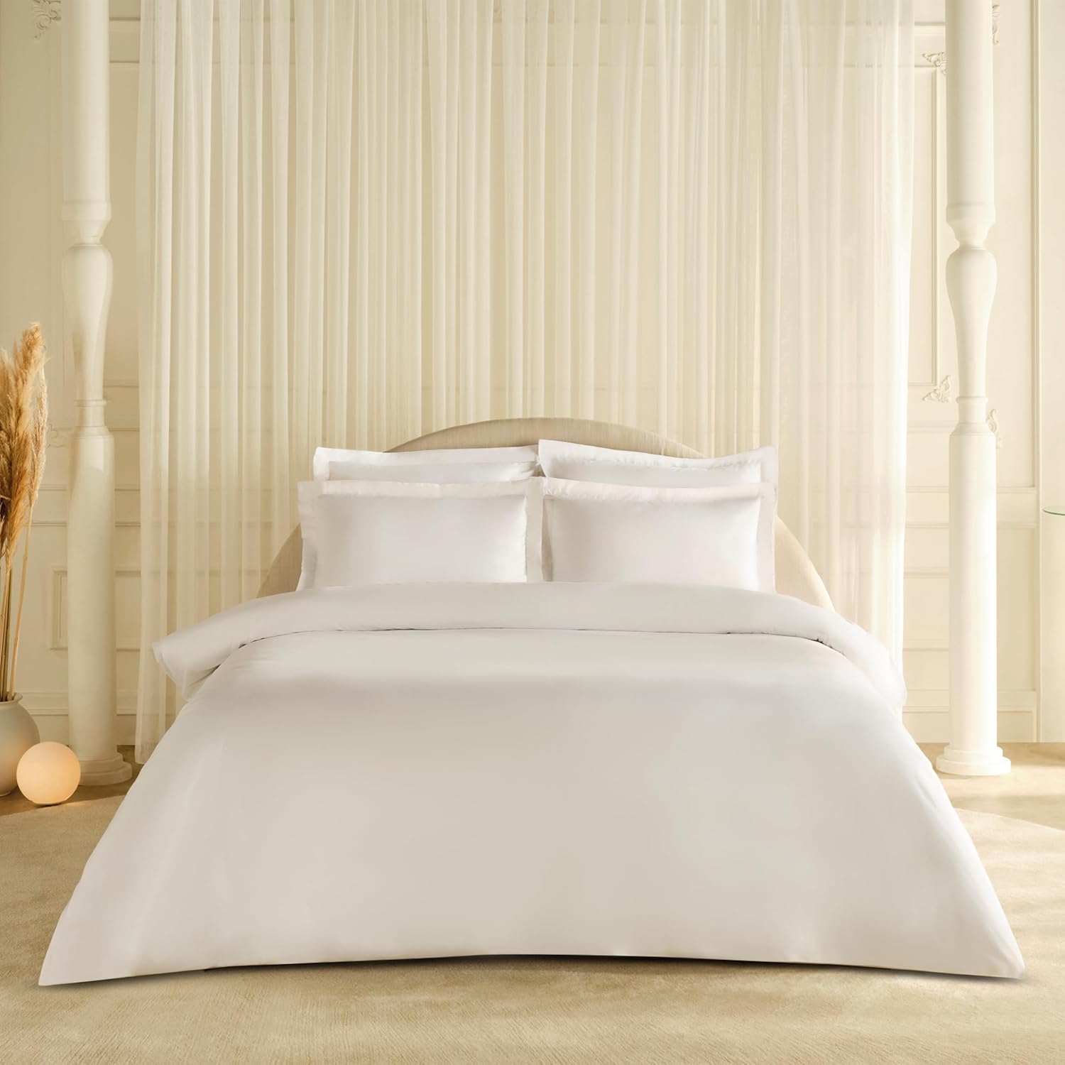Karaca Home White Collection Ina Çift Kişilik Percale Nevresim Takımı Beyaz