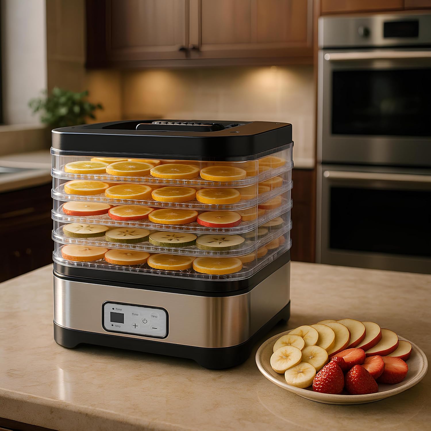 Mioji Mio FD5 Ayarlanabilir Sıcaklıklı 5 Raflı Dijital Meyve, Sebze ve Et Kurutma Makinesi