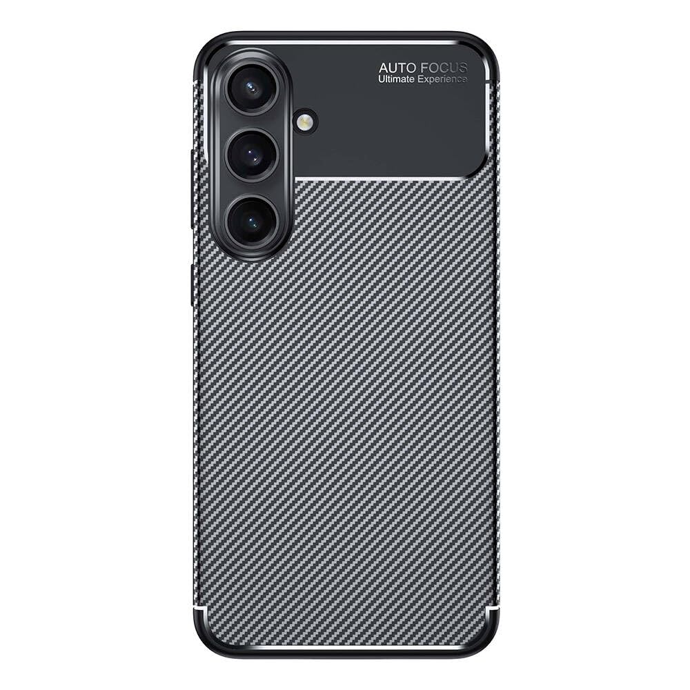 Spia Samsung Galaxy S24 FE ile Uyumlu Kılıf Siyah Karbon Silikon Orijinal (Samsung Galaxy S24 FE ile Uyumlu, Siyah)