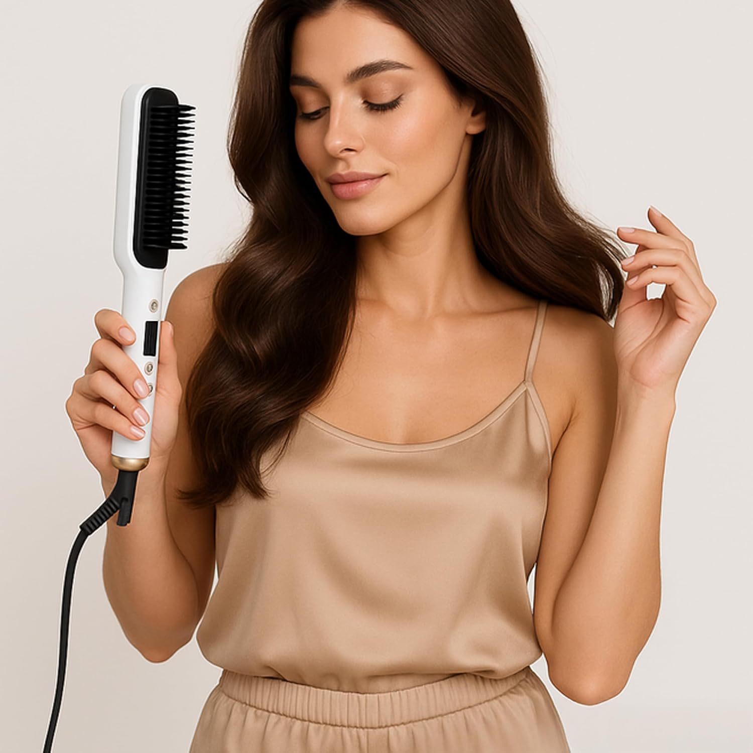 Mioji Mio B1 Led Göstergeli Saç Düzleştirici Tarak - Beyaz