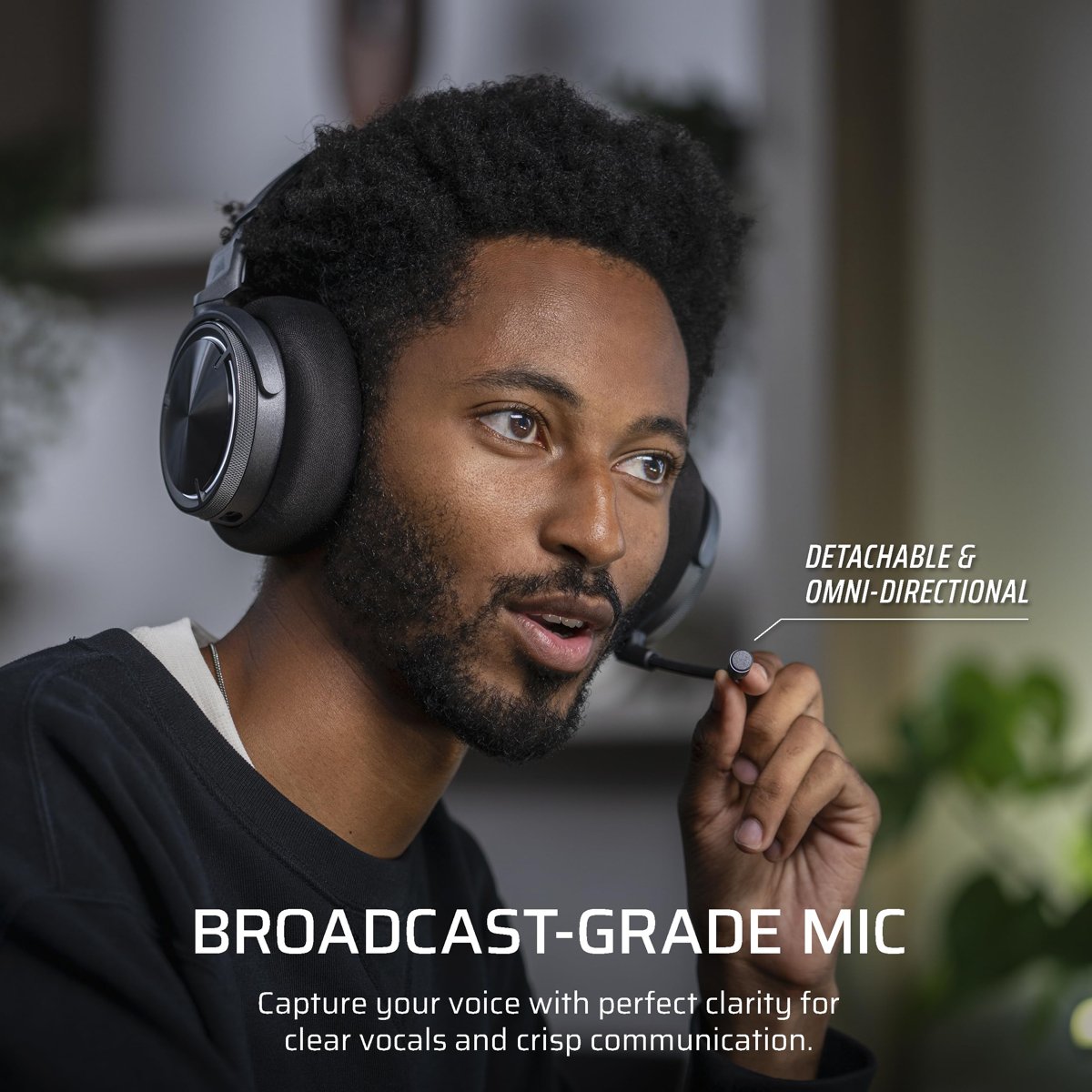 Corsair Virtuoso MAX Kablosuz Oyun Kulaklığı - Dolby Atmos, Sonarworks SoundID, 2.4GHz Kablosuz, Bluetooth, Gürültü Engelleme, Çok Yönlü Mikrofon, 50mm Grafen Sürücüler, PC, PS5 - Karbon