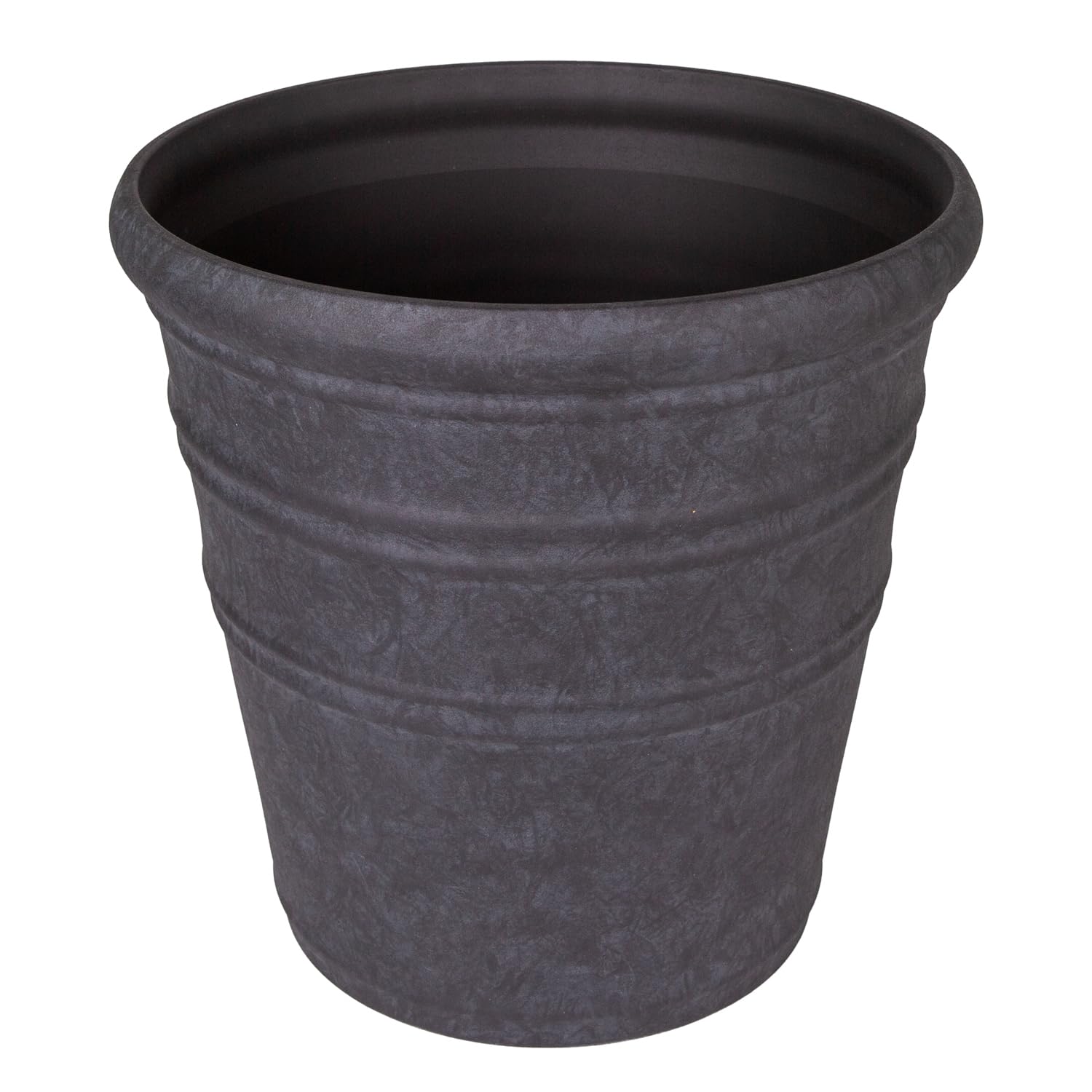 Herdekora Oval İç ve Dış Mekan Saksı Kömür Siyahı Mini Boy 35,5x35,5x34,5 Cm.