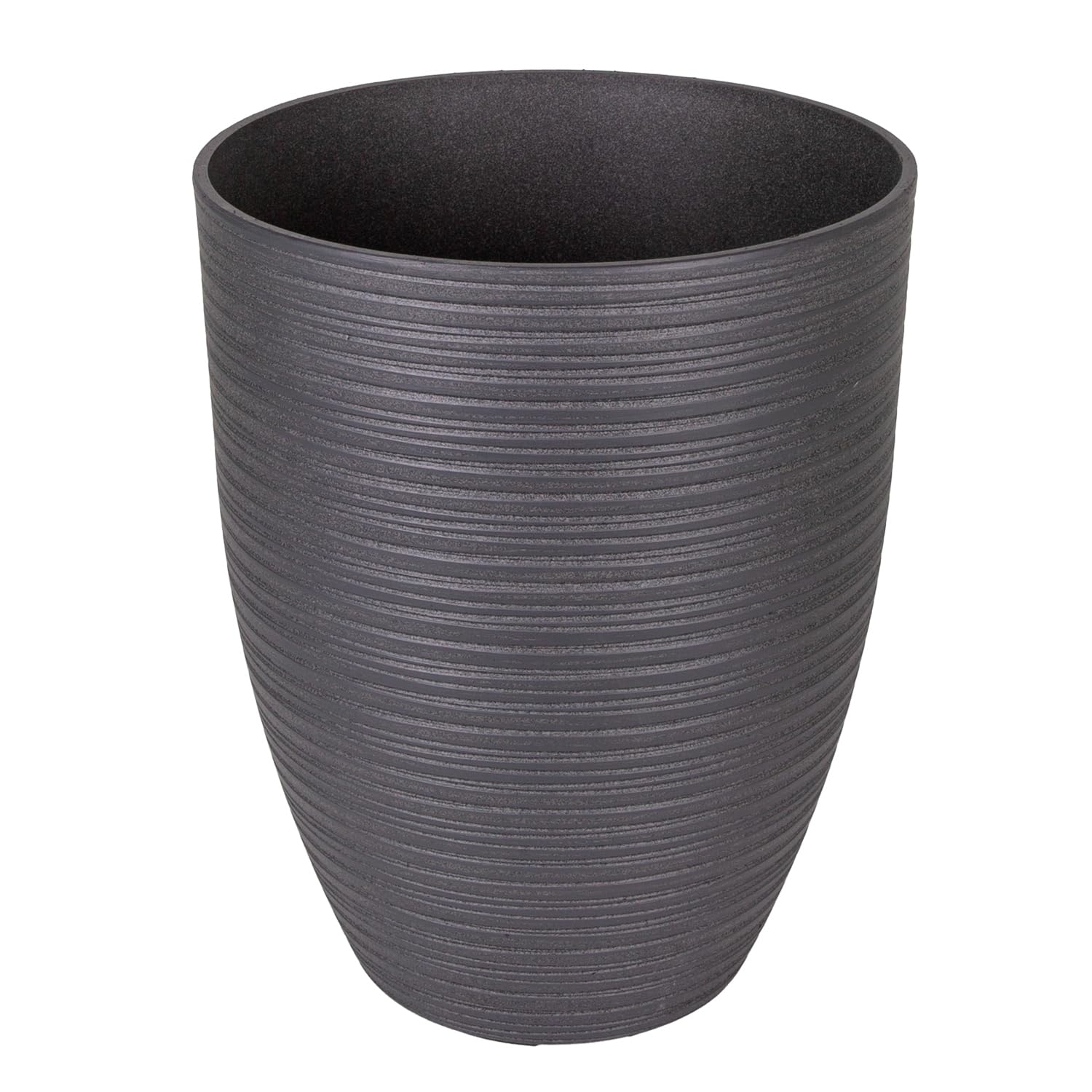 Herdekora Oval İç ve Dış Mekan Saksı Antrasit Gri Küçük Boy 28x28x34,5 Cm.