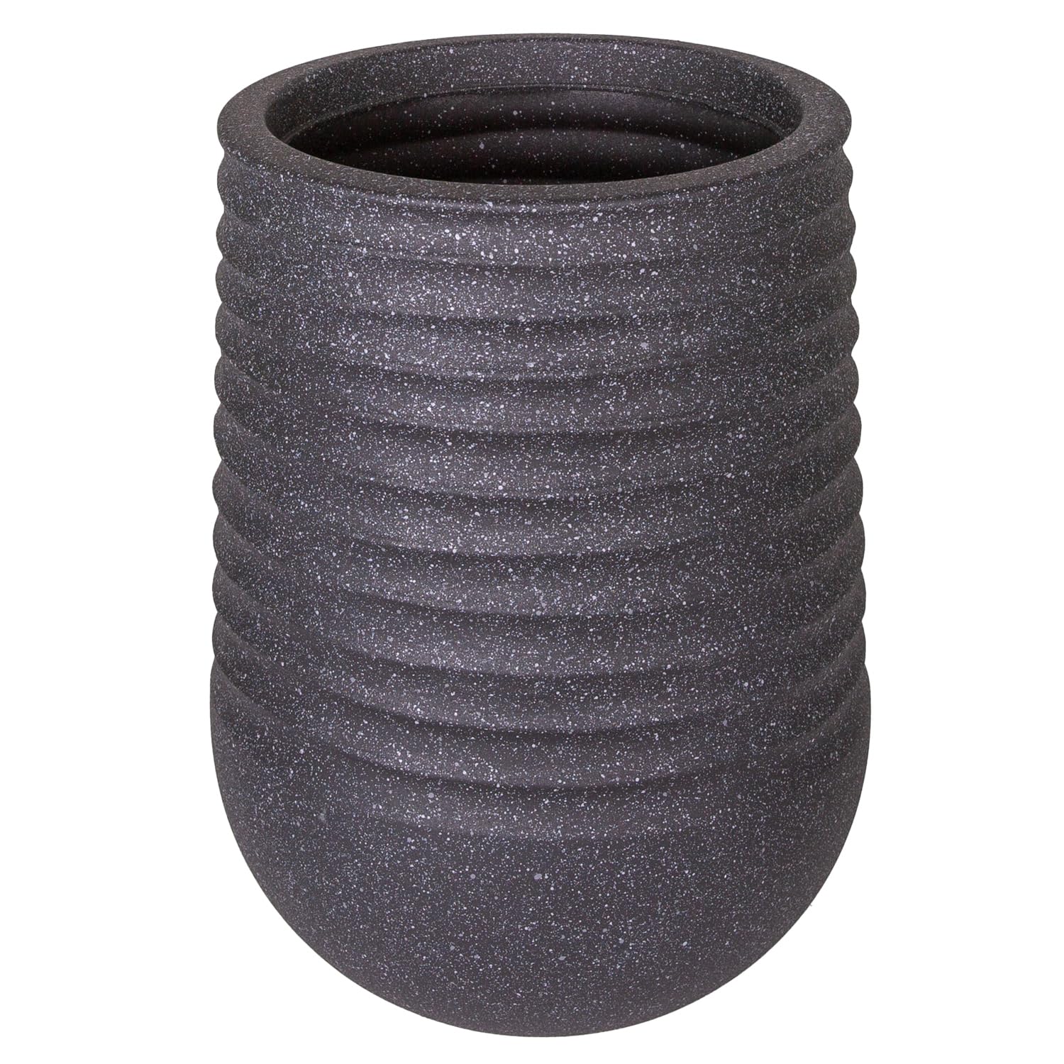 Herdekora Oval İç ve Dış Mekan Saksı Siyah Küçük Boy 28x28x37 Cm.