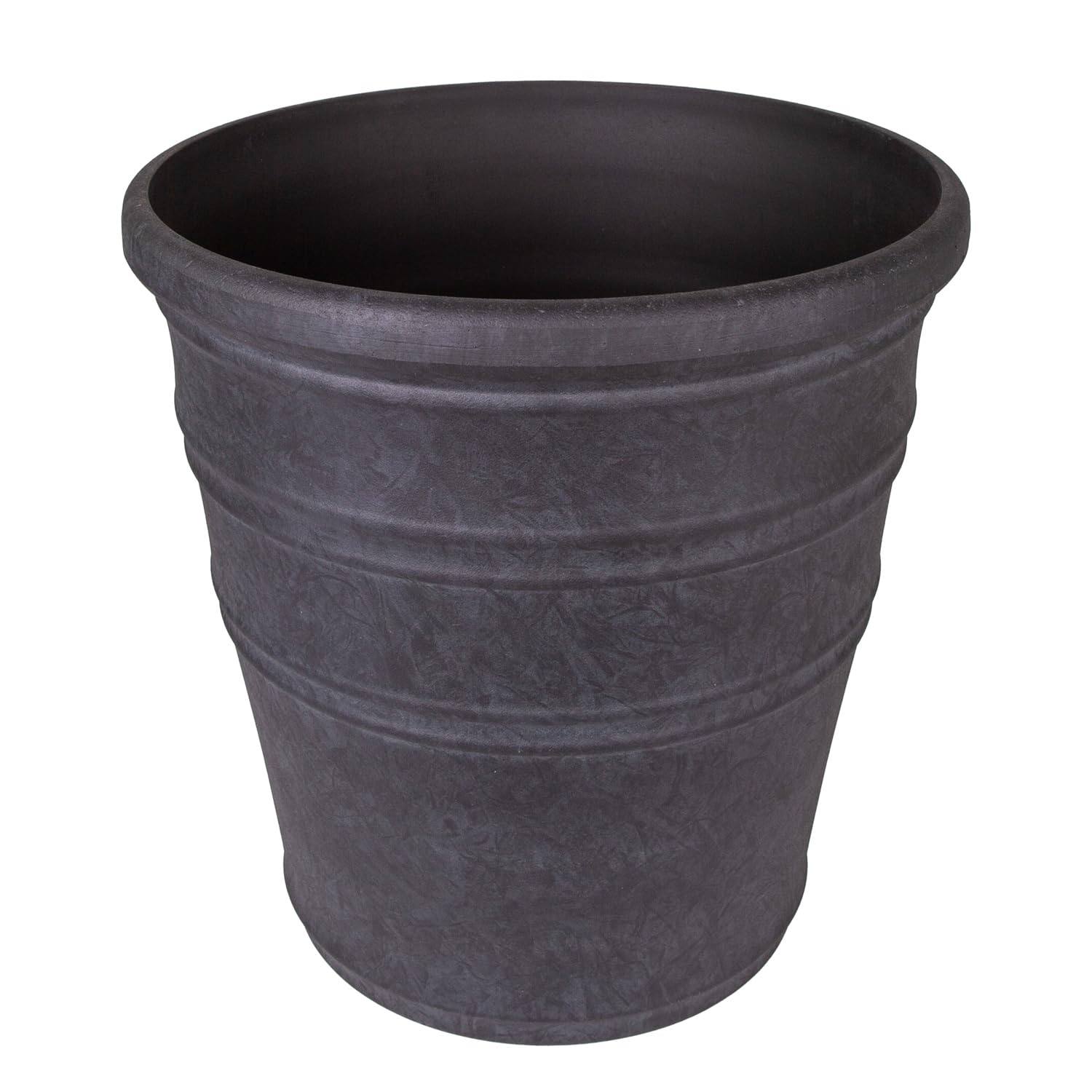 Herdekora Oval İç ve Dış Mekan Saksı Kömür Siyahı Küçük Boy 40x40x41,5 Cm.