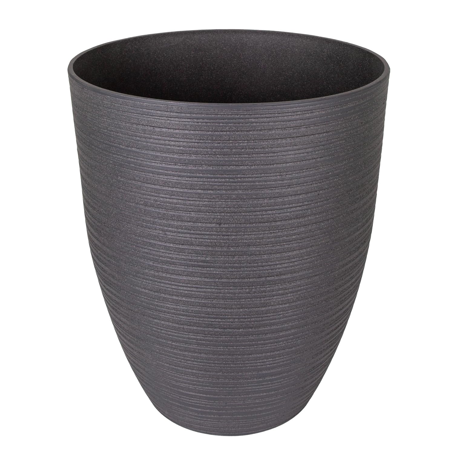 Herdekora Oval İç ve Dış Mekan Saksı Antrasit Gri Orta Boy 35x35x42,5 Cm.