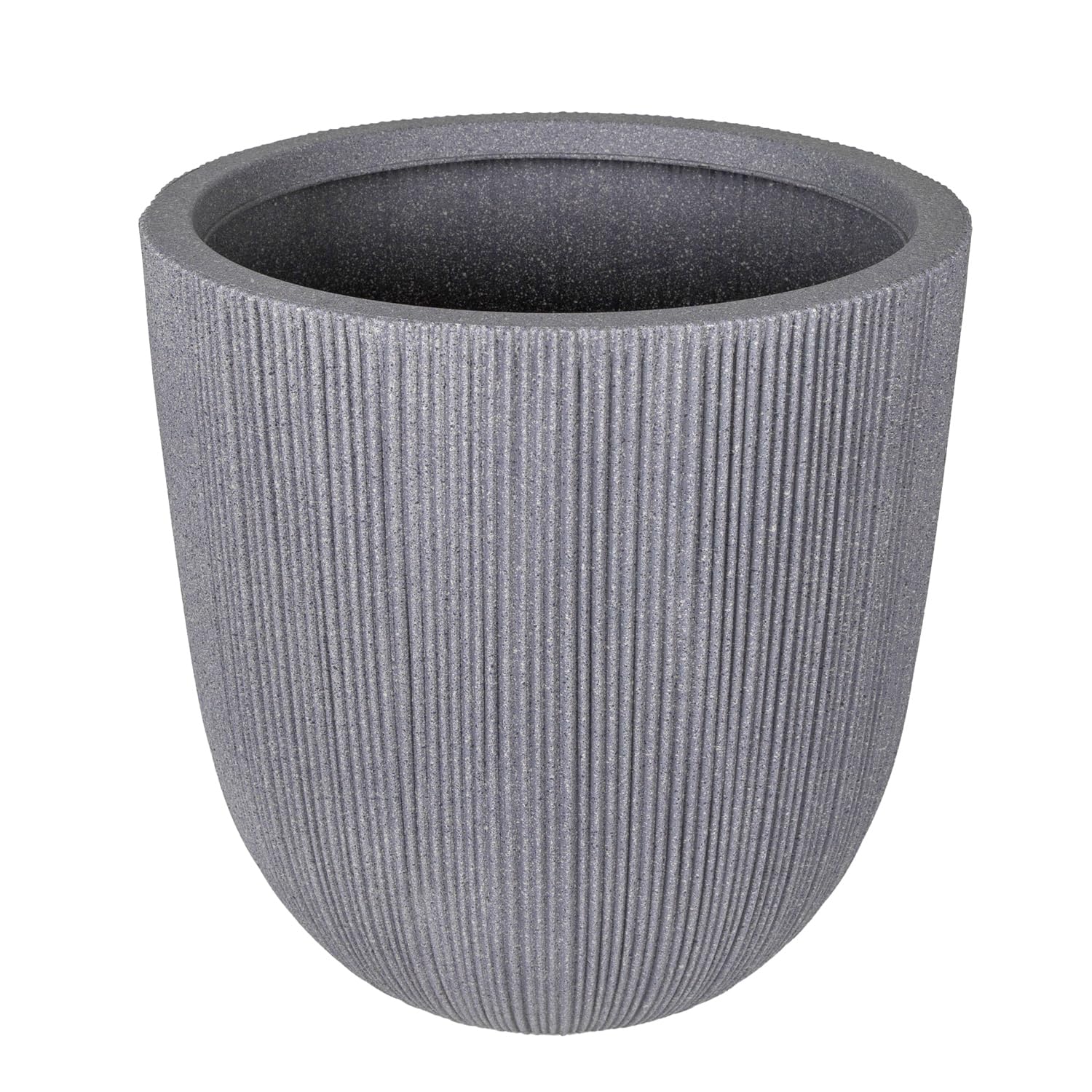 Herdekora Oval İç ve Dış Mekan Saksı Gri Orta Boy 37x37x37,5 Cm.