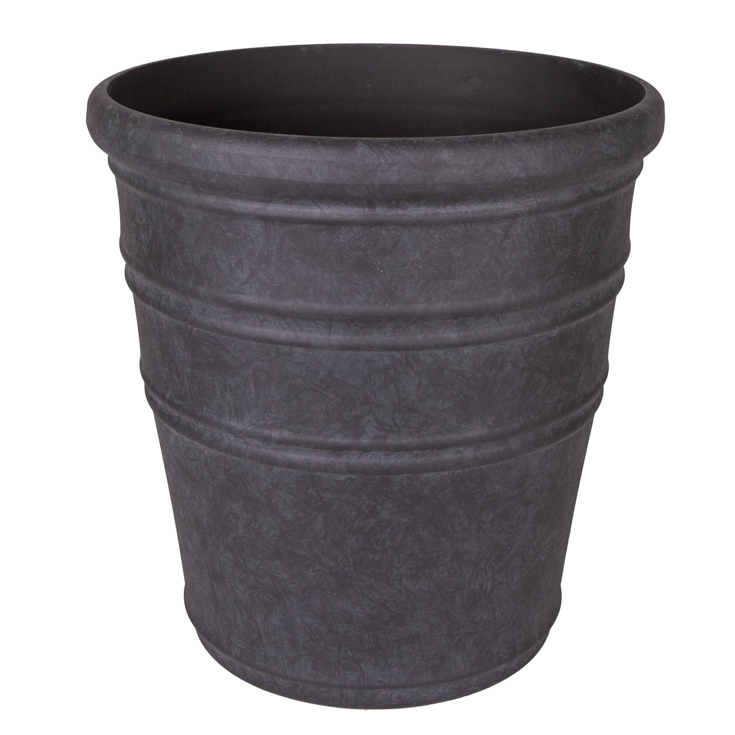 Herdekora Oval İç ve Dış Mekan Saksı Kömür Siyahı Orta Boy 46x46x46,5 Cm.