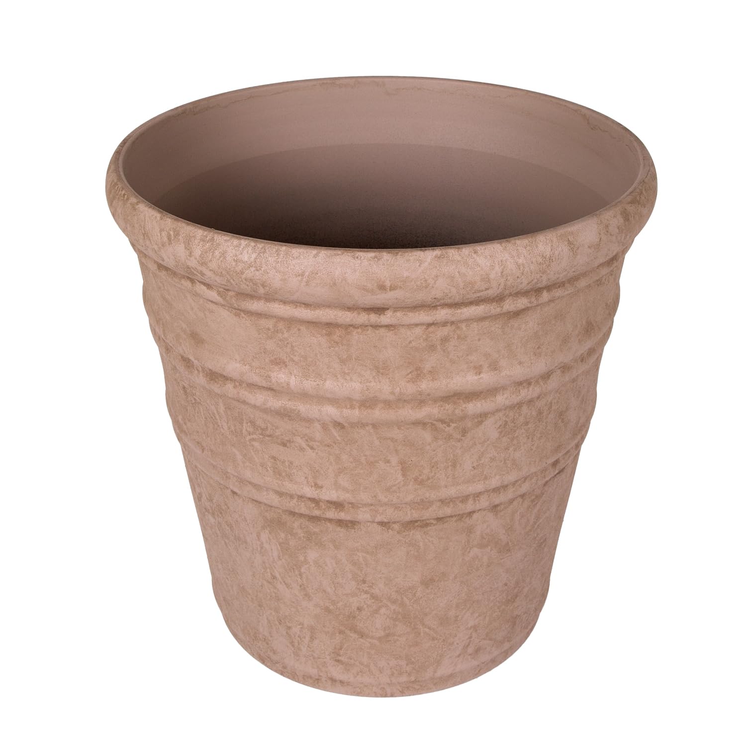 Herdekora Oval İç ve Dış Mekan Saksı Vizon Mini Boy 35,5x35,5x34,5 Cm.