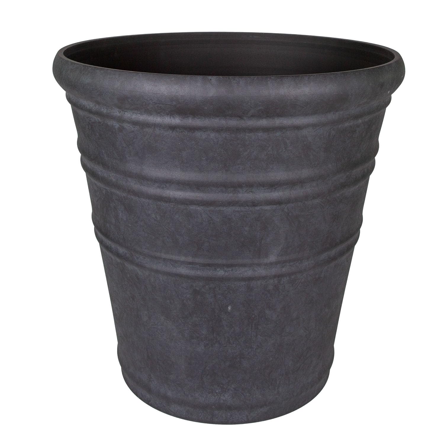 Herdekora Oval İç ve Dış Mekan Saksı Kömür Siyahı Büyük Boy 55x55x53 Cm.