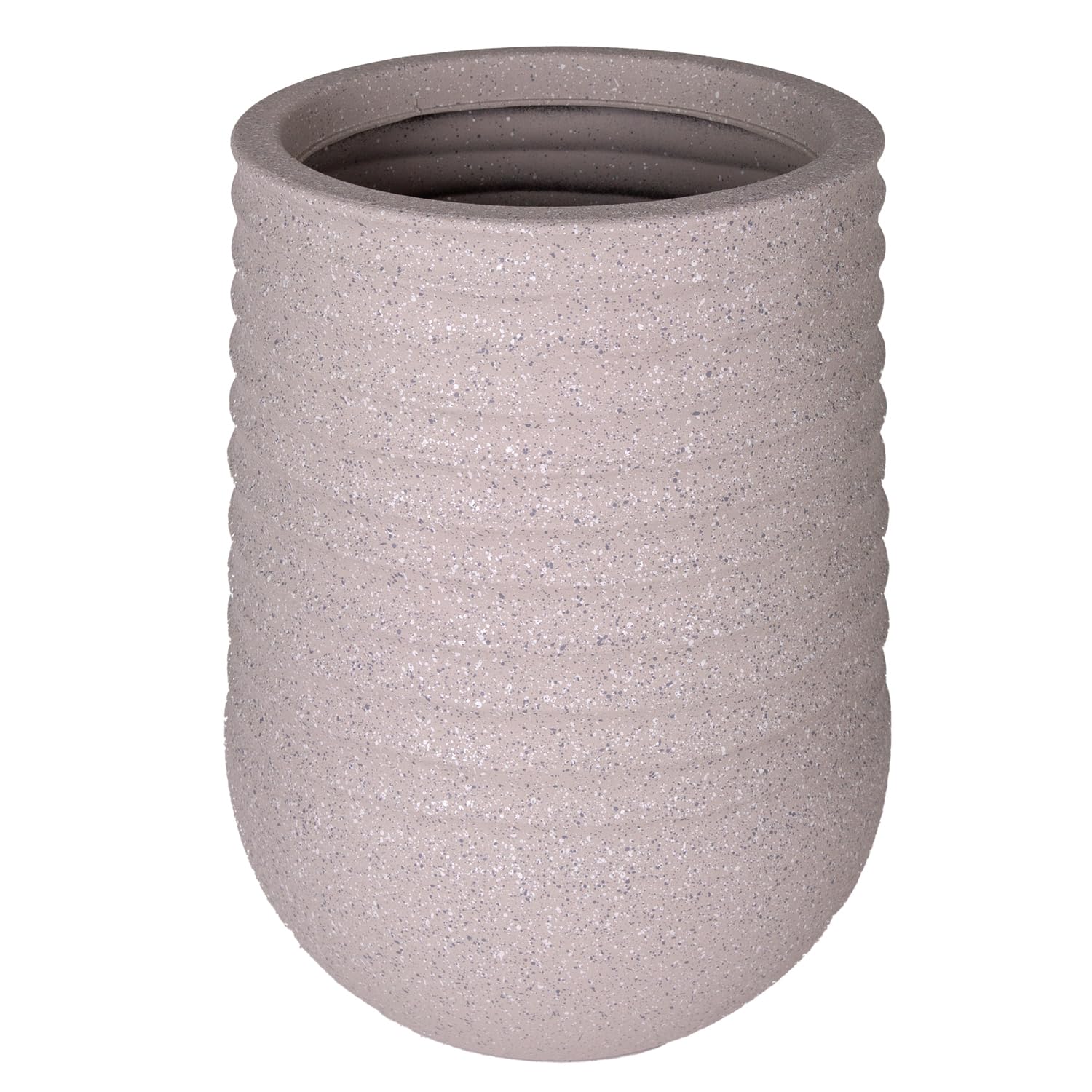 Herdekora Oval İç ve Dış Mekan Saksı Bej Küçük Boy 28x28x37 Cm.