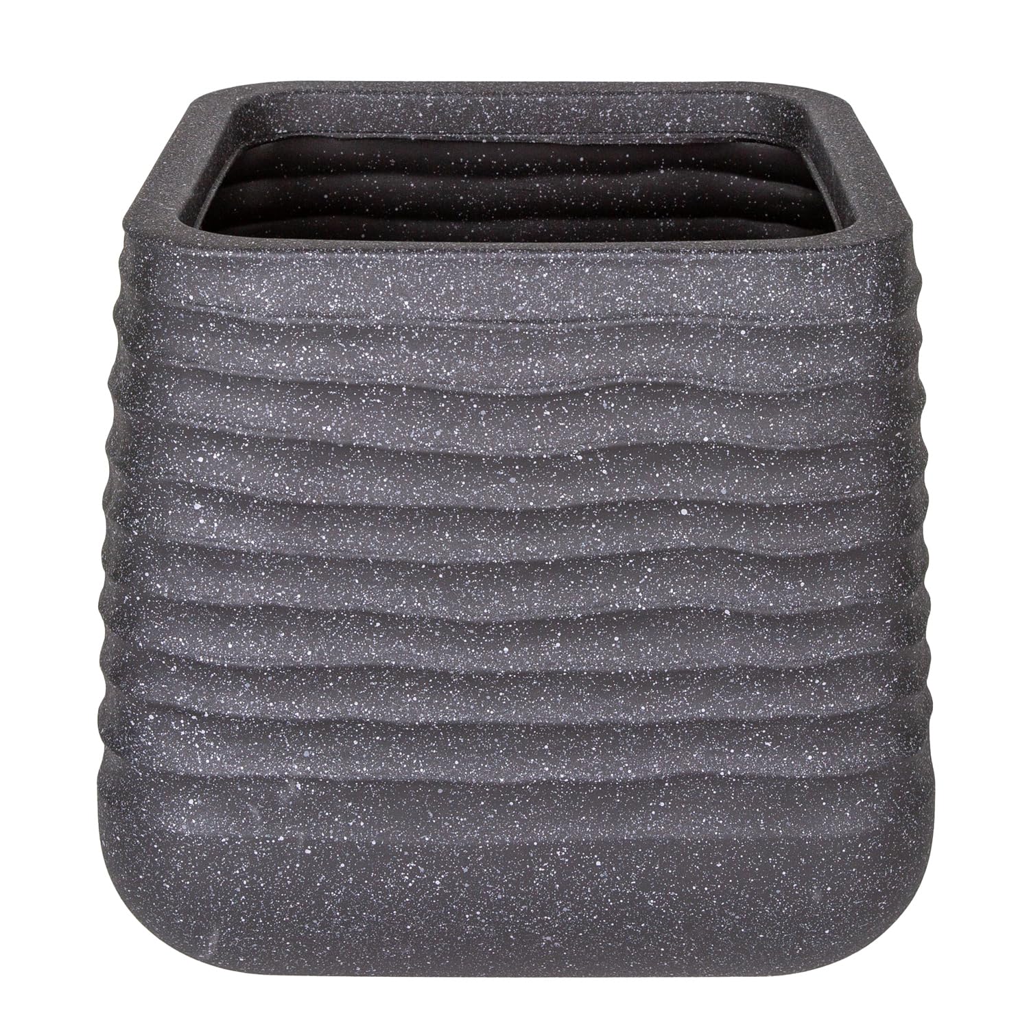 Herdekora Kare İç ve Dış Mekan Saksı Siyah Orta Boy 38x38x37 Cm.