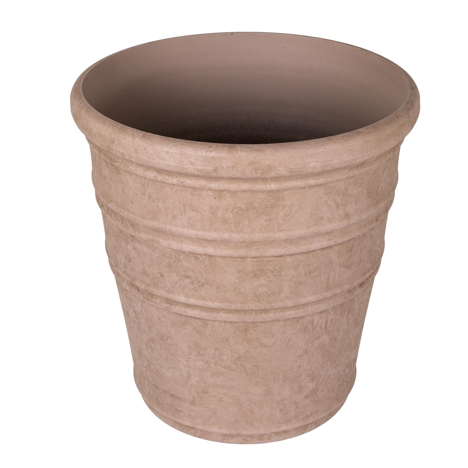 Herdekora Oval İç ve Dış Mekan Saksı Vizon Orta Boy 46x46x46,5 Cm.