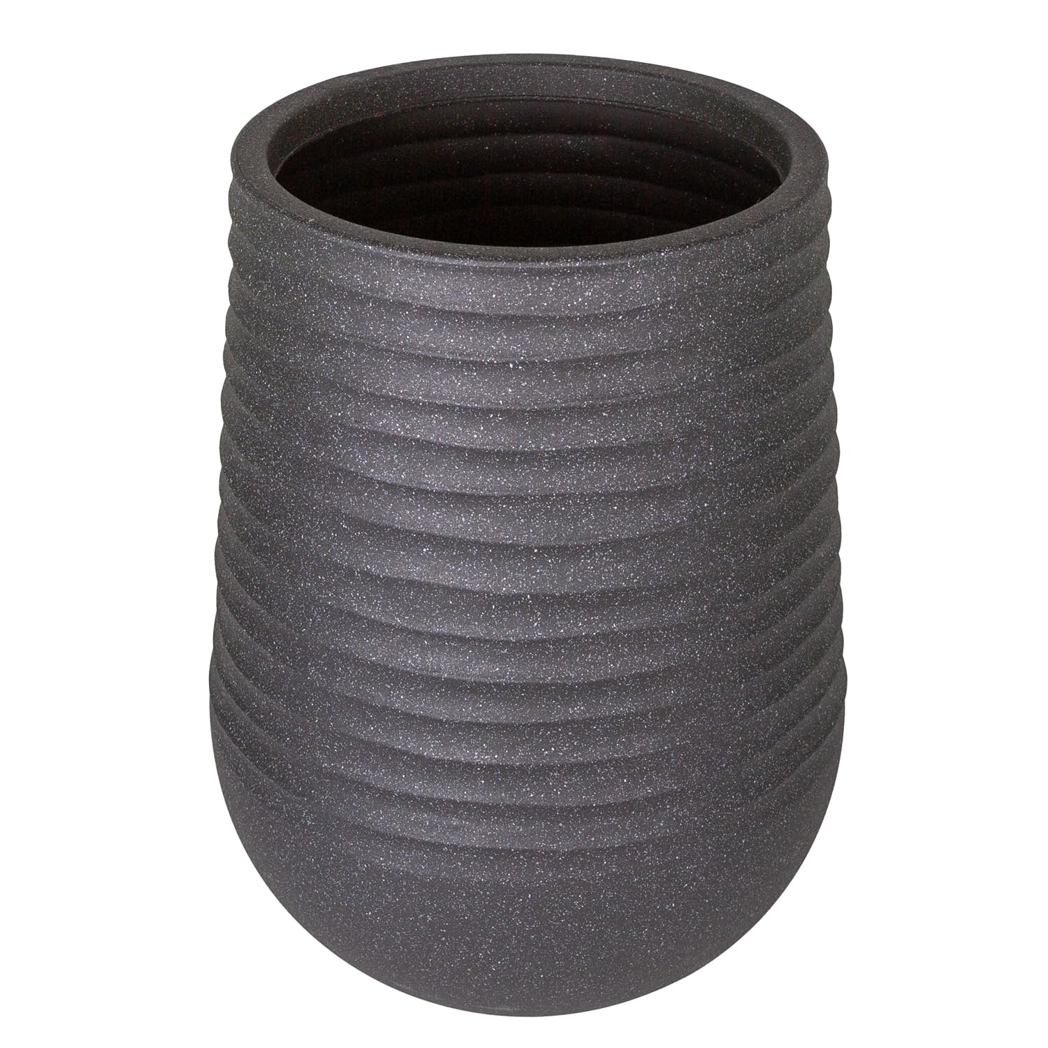 Herdekora Oval İç ve Dış Mekan Saksı Siyah Orta Boy 39x39x51 Cm.