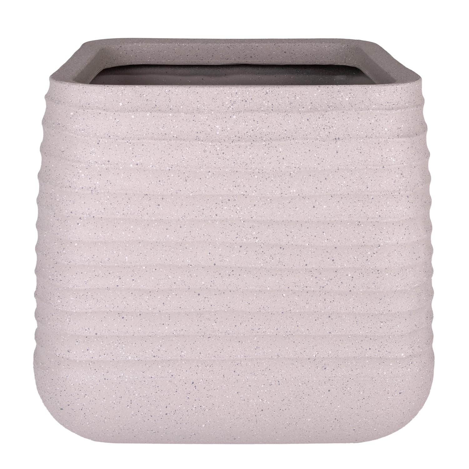 Herdekora Kare İç ve Dış Mekan Saksı Bej Büyük Boy 50,5x50,5x49 Cm.