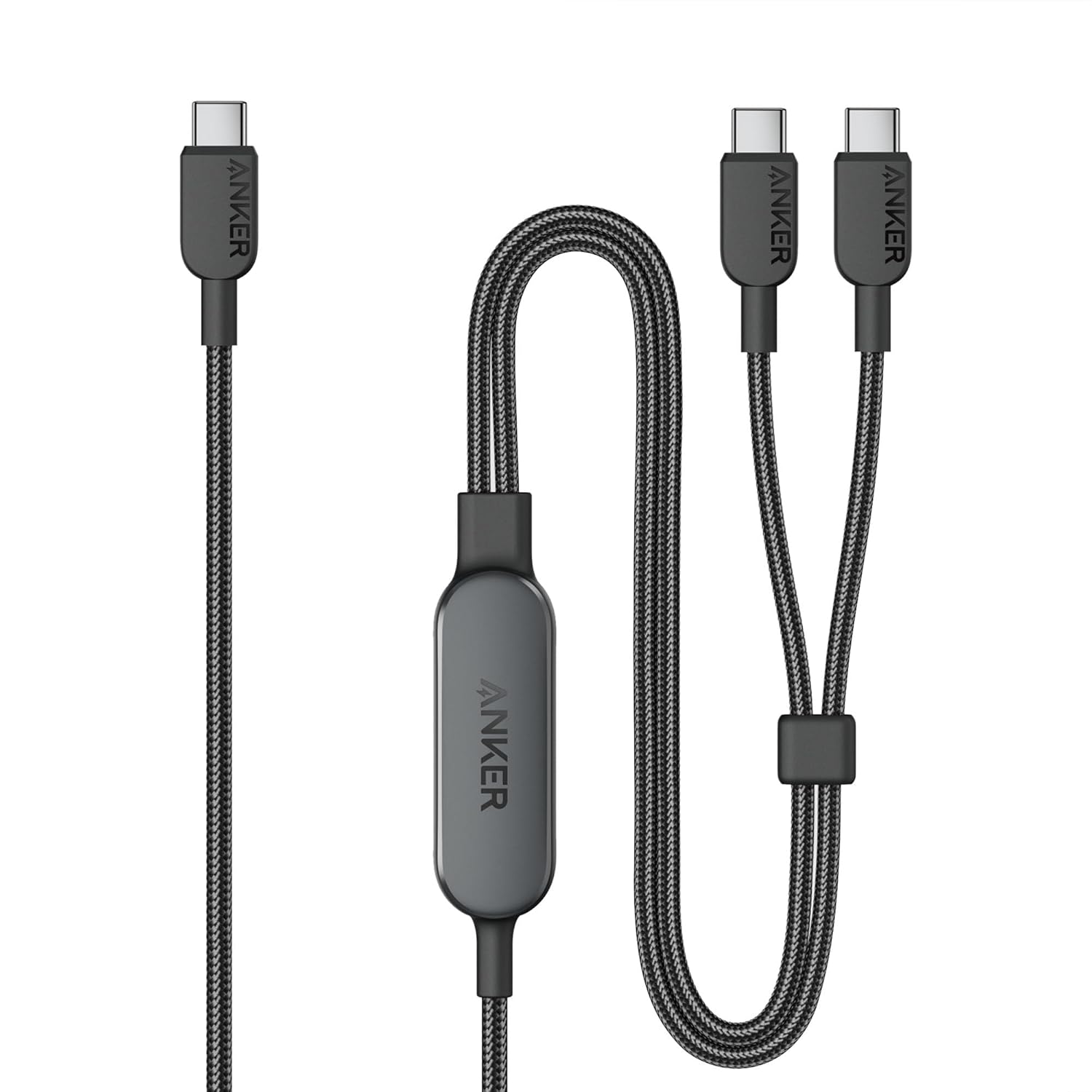 Anker 2-in-1 USB-C to USB-C 140 W Kablo A8895, Siyah