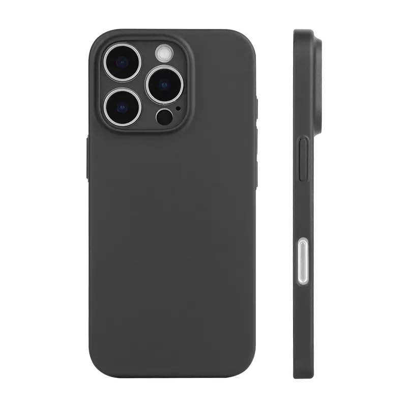 GGM AKSESUAR iPhone 16 Pro Max ile Uyumlu First Silikon Kılıf İnce Yapılı Mat Dış Yüzeyli Tam Koruma Sağlayan Kamera Korumalı Kılıf (Siyah)