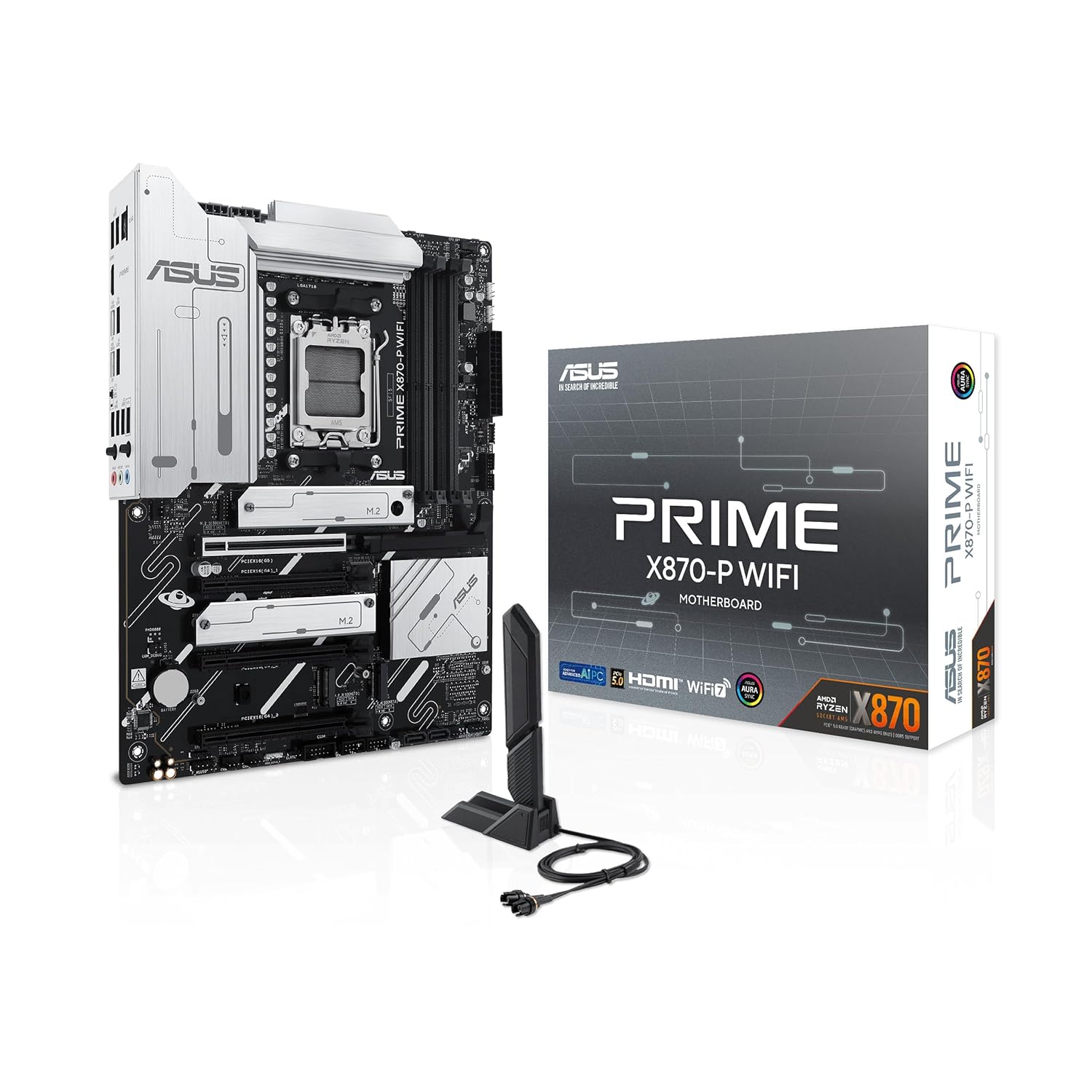 Asus PRIME X870-P WIFI AMD X870 Soket AM5 DDR5 8000+(OC) MHz ATX Gaming (Oyuncu) Anakart