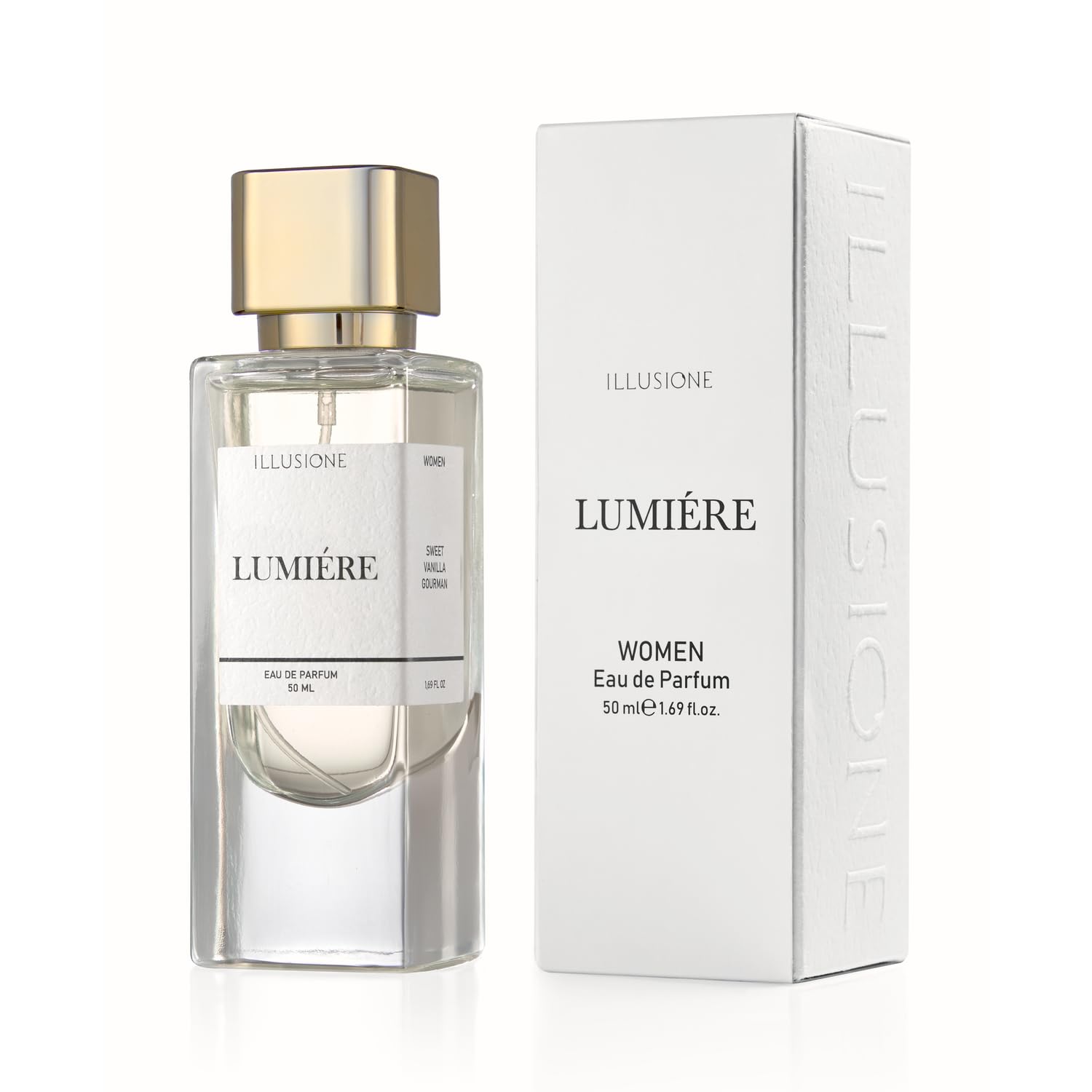 Illusione Lumiére EDP Kadın Parfüm 50ml | Şekerli-Vanilya-Gurme | Narenciye, Müge, Orkide, Misk