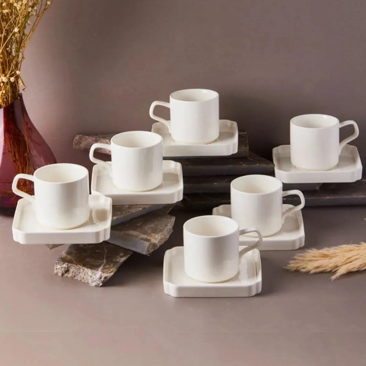 Perotti Luce Altı Kişilik Kahve Fincan Takımı 80 ml