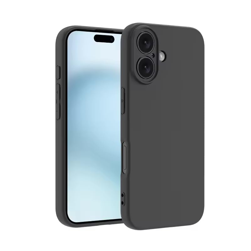 GGM GİYİM & AKSESUAR iPhone 16 ile Uyumlu İçi Kadife Kamera Korumalı Lansman Silikon Kılıf İnce Yapı