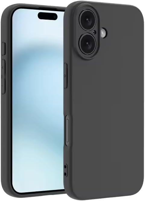 GGM AKSESUAR iPhone 16 Plus ile Uyumlu İçi Kadife Kamera Korumalı Lansman Silikon Kılıf İnce Yapılı Tam Koruma Sağlayan Kamera Korumalı Kılıf (Siyah)