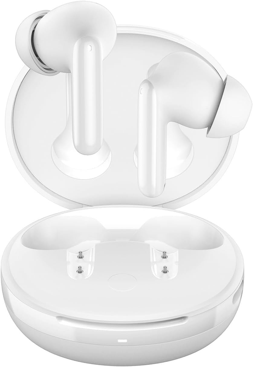 Spigen Audio TWS S10 Bluetooth Kablosuz Kulaklık - ANC Aktif Gürültü Engelleme + ENC 6 Mikrofon - 10mm Sürücü - 30 Saat Pil - iOS & Android EQ App Şeffaf & Gaming Mod iPX4 Beyaz - ASD07962