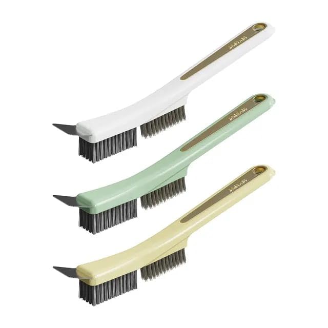 Orret Home 3'ü 1 Arada Detaylı Temizlik Fırçası, Yağ Kazıma ve Detaylı Fırçalama için Çok Fonksiyonlu Fırça, Mutfak, Banyo ve Otomobil Temizliği için Uygun