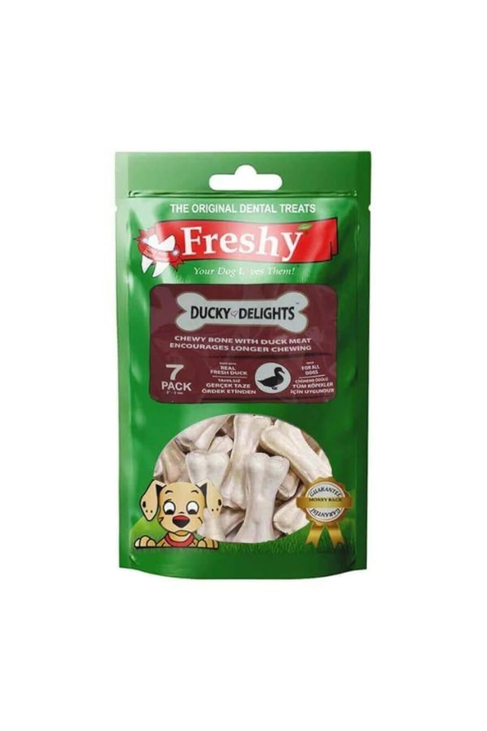 Freshy Duck Delights Ördekli Kemik Köpek Ödülü 5 Cm 7Li